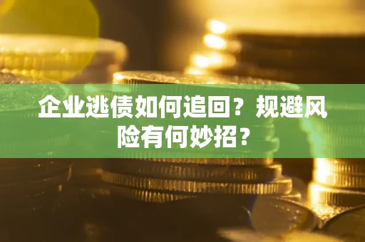武汉企业逃债如何追回？规避风险有何妙招？