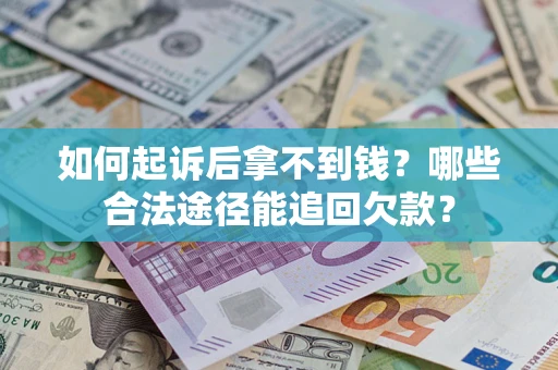 武汉如何起诉后拿不到钱？哪些合法途径能追回欠款？