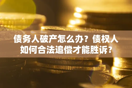 武汉债务人破产怎么办？债权人如何合法追偿才能胜诉？