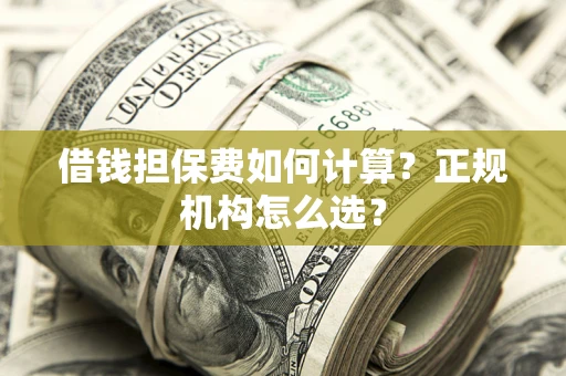 武汉借钱担保费如何计算？正规机构怎么选？