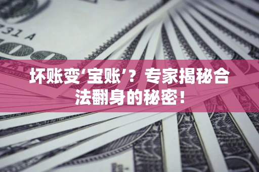 武汉坏账变‘宝账’？专家揭秘合法翻身的秘密！