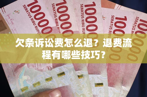 武汉欠条诉讼费怎么退？退费流程有哪些技巧？