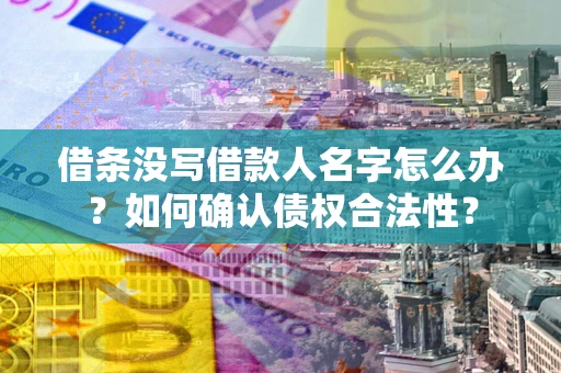 武汉借条没写借款人名字怎么办？如何确认债权合法性？