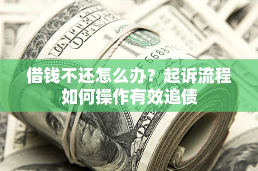 武汉借钱不还怎么办？起诉流程如何操作有效追债