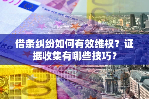 武汉借条纠纷如何有效维权？证据收集有哪些技巧？